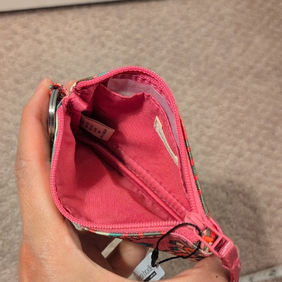 Vera Bradley Pink and Green Patterned ID Case Wallet NWT - Picture 4 of 4